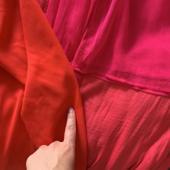 Orangey Pink button down top - Picture 4 of 4